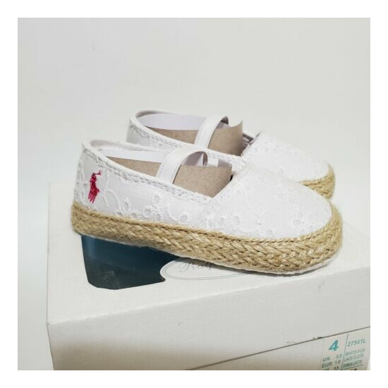 Ralph Lauren Infant Baby Toddler 9-12 Months White Bowman Layette Crib Shoes image {1}