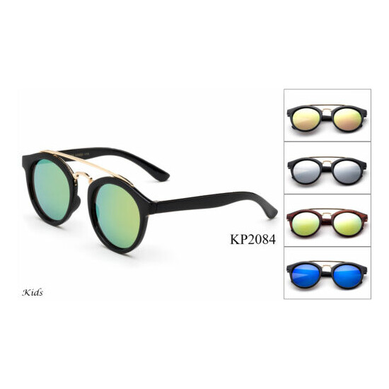 Cute Kids Sunglasses Fashion Retro Classic Flash Mirror Lens UV 100% Lead Free  image {1}
