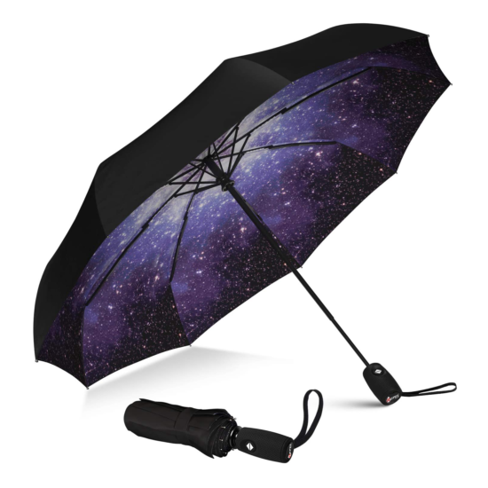 Repel Umbrella Windproof Travel Umbrella With Teflon Coating (Starry Night) image {1}