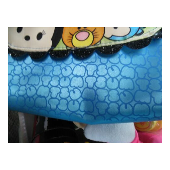 Disney Tsum Tsum girls blue satin & vinyl purse with 3 charms  image {2}