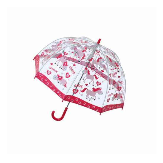 Kids Umbrellas Children Kids PVC Clear Dome Design Brolly Colourful Girl Boy New image {6}