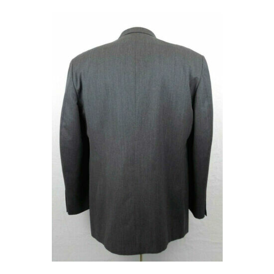 F R Tripler & Co. Mens Size 44R Three Button Blazer Suit Jacket Gray Wool FRT image {3}