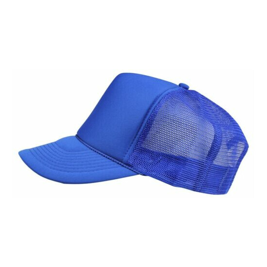 Trucker Hat Baseball Cap Mesh Caps Blank Plain Hats (39 Color Choices) image {4}