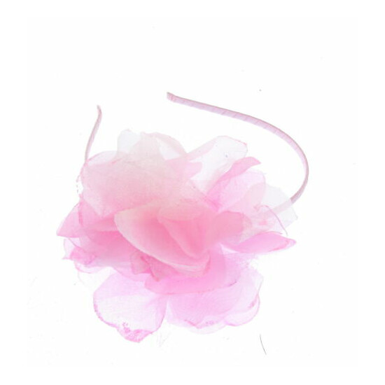 light pink with white tonal large glitter edged flower headband ladies/girls image {2}