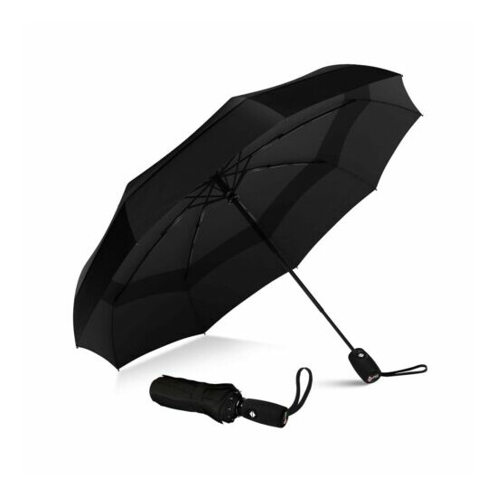 Windproof Automatic Double Ventilated Umbrella Durable Frame Sturdy Material image {1}