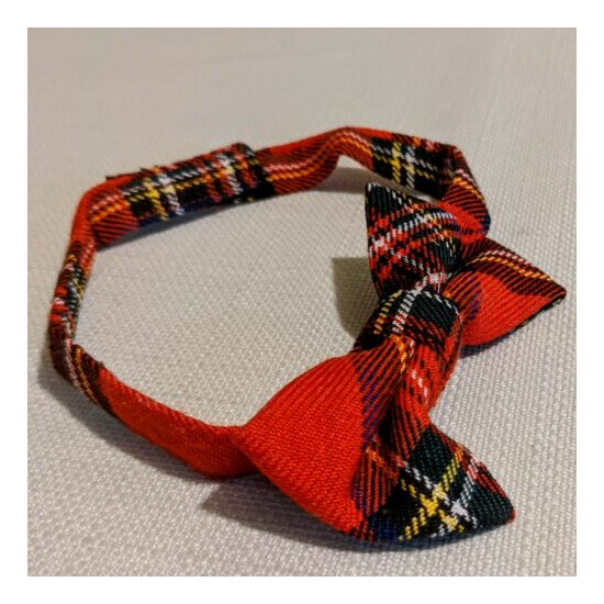 Baby Boys Plaid Red Christmas Bow Tie Toddler Neck Tie image {3}
