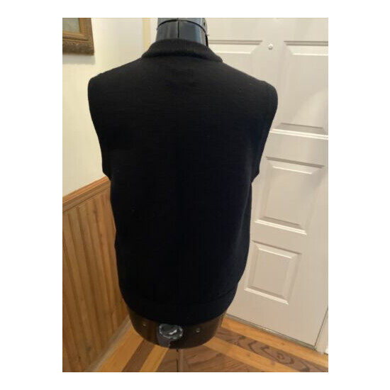 Adiddas Black Label 3 Stripe Black Wool Vest FITS MEN SMALL image {4}