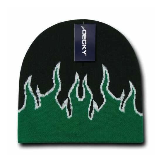 Decky Fire Flame Beanies Caps Hats Short Warm Winter Youth Boys Girls Kids Size image {4}