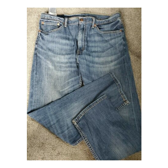 Levi's 505 Straight Leg Dark Faded Blue Jeans Size 36 x 30 image {3}