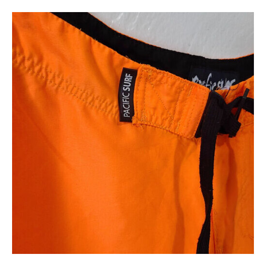 Pacific Surf By Exist Swim Board Shorts / Size XL / Neon Orange Pocket image {2}