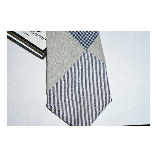 WENDY BELLISSIMO Baby Boy's Tie Accessory 12-24M "Navy" Stripe/Check NWT image {2}