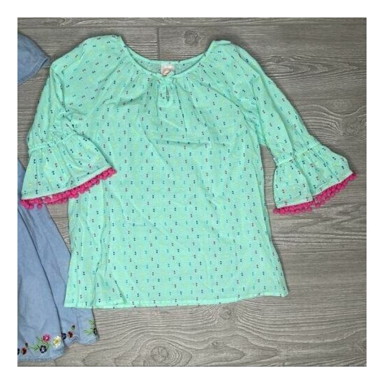 2 piece bundle 10/12 embroidered dress and shirt large summer spring outfits image {3}