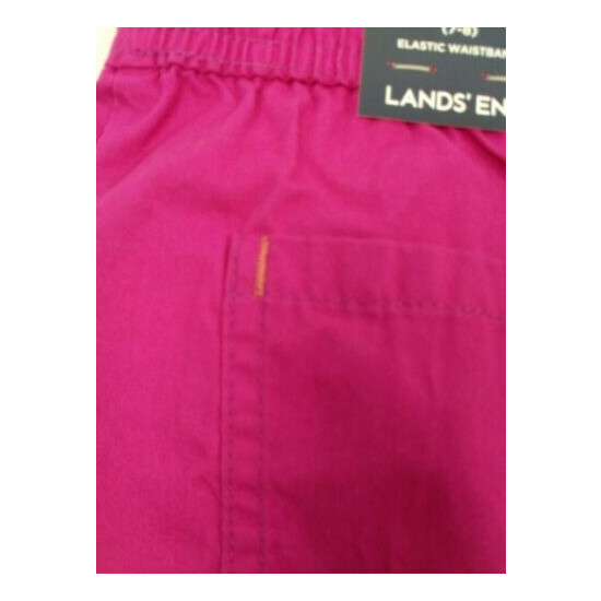 Lands’ End Girls Pink Shorts Size Small (7-8) with Adjustable Waistband image {4}