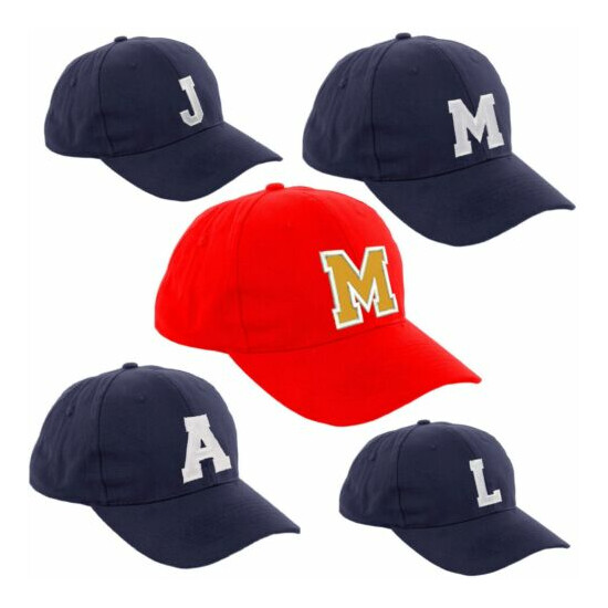 Children School Baseball Cap Boy Girl Adjustable Snapback Kids Nave Hat Letter  image {1}