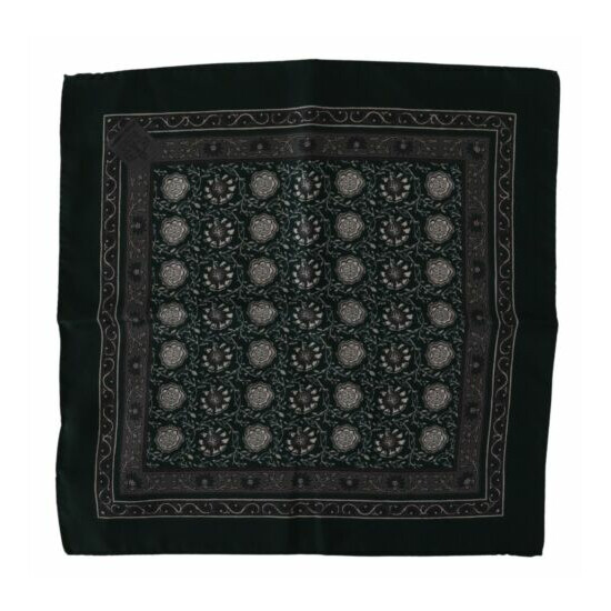 DOLCE & GABBANA Scarf Multicolor Silk Pocket Square Handkerchief 32cmx 32cm $360 image {1}