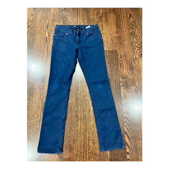 Girls Kids Levi Strauss Levi's Solid Blue Skinny Cotton Jeans Pants Size 12 image {1}