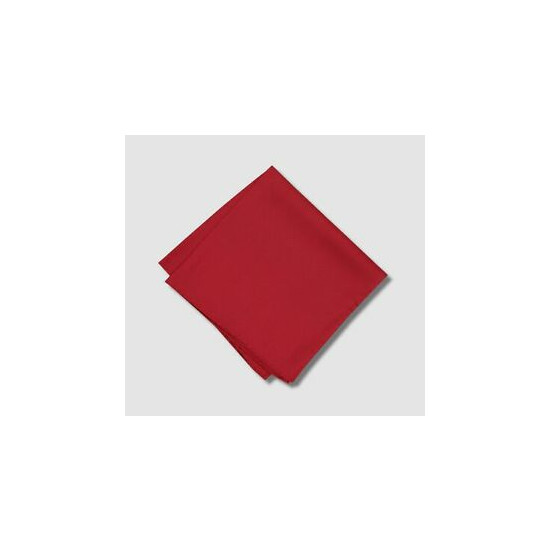 $36 Alfani Men's Red Silk Pocket Square 12.5" x 12.5" image {1}