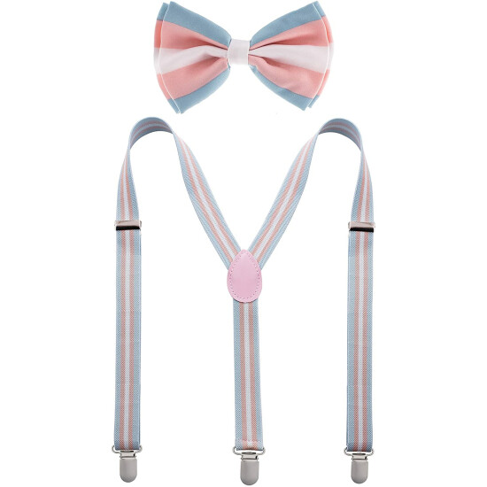 Pride Bowtie and Suspender Set - LGBT Bow Tie and Suspender Set for Men - Many C image {6}