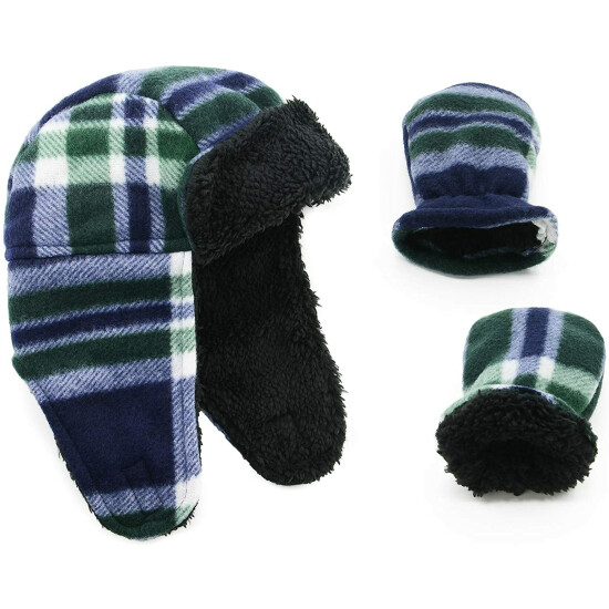 Zando Baby Winter Hats Sherpa Lined Warm Fleece Pilot Hat Kids Caps Toddler Boys image {7}