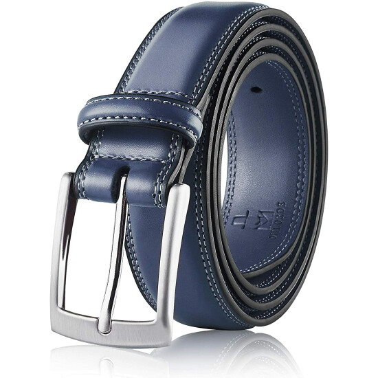 Men's Genuine Leather Dress Belt, Handmade, 100% Cow Leather, Fashion & Classic  image {1}