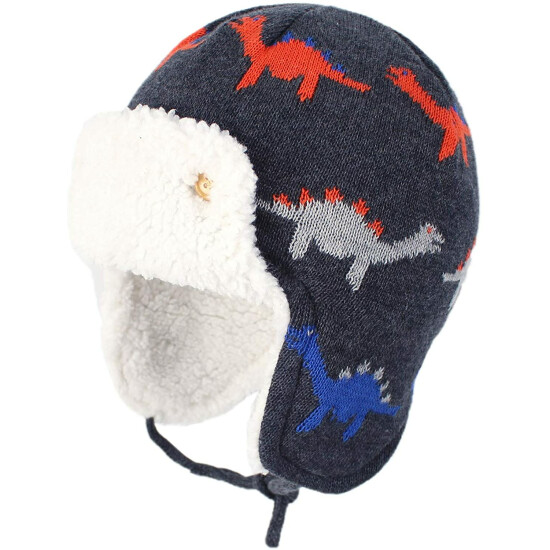 Zando Baby Boy Sherpa Lined Warm Fleece Pilot Hat Infant Toddler Winter Hat Mitt image {7}