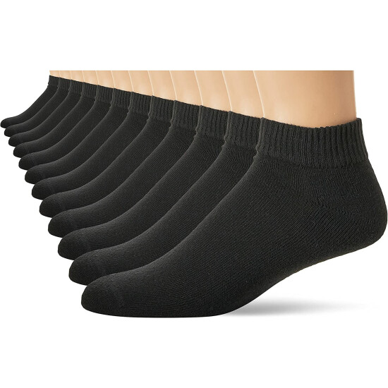 Gildan mens Stretch Cotton Low Cut Socks, 12-pack image {3}