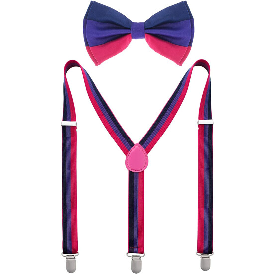 Pride Bowtie and Suspender Set - LGBT Bow Tie and Suspender Set for Men - Many C image {7}