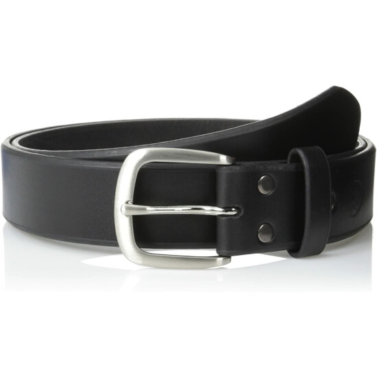 Ariat Men's Beveled Edge Embossed Logo Leather Belt, Black image {4}