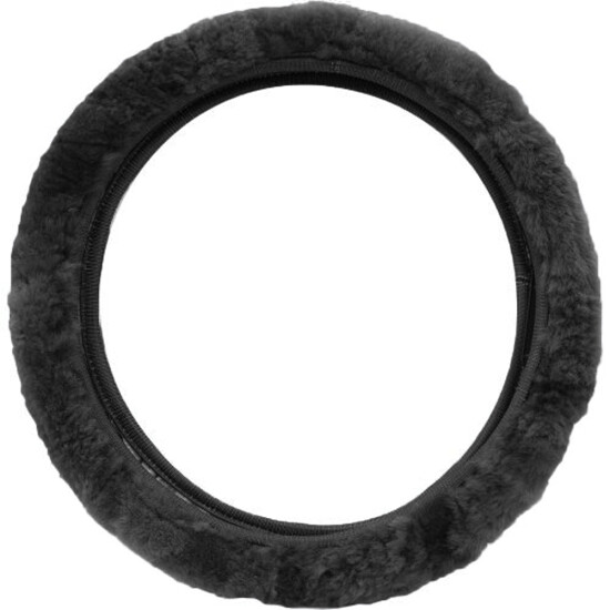 Super Soft Luxury Real Sheepskin Elasticated Universal Fit Steering Wheel Cover image {2}