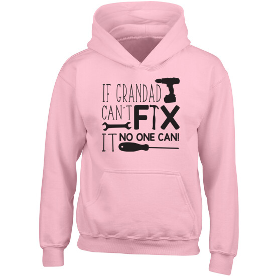 If Grandad Can't Fix It No One Can Kids Childrens Boys Girls Hooded Top Hoodie image {3}