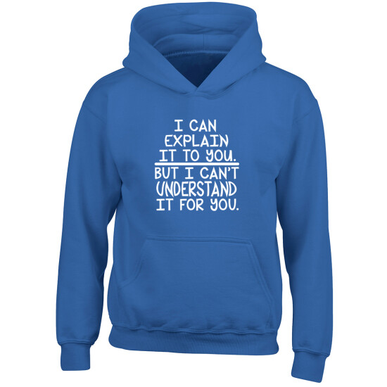 I Can Explain it to you but I can't Understand it for You Boys Girls Kids Hoodie image {4}