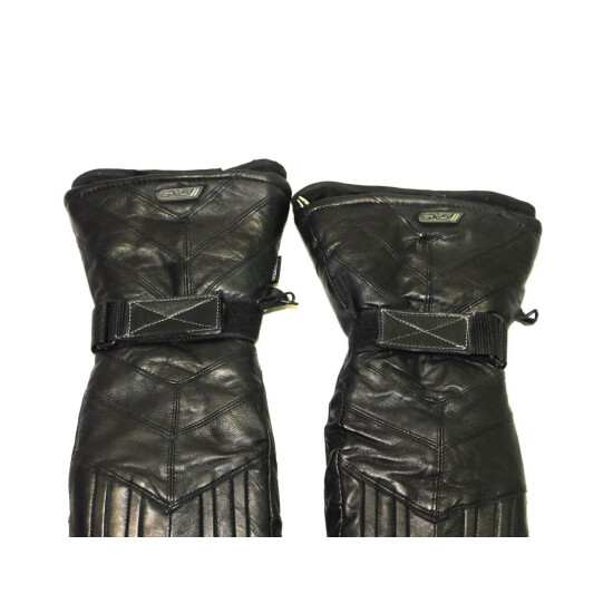 GKS II Ganka Size M Black Leather 3 Finger Gloves Split Mittens Insulated Mens M image {3}