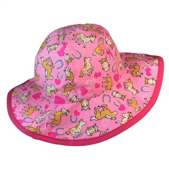 Bugzz Kids Girls Boys Sun Hat Childrens Colourful Beach Fun Hats 1 - 6 Years image {4}