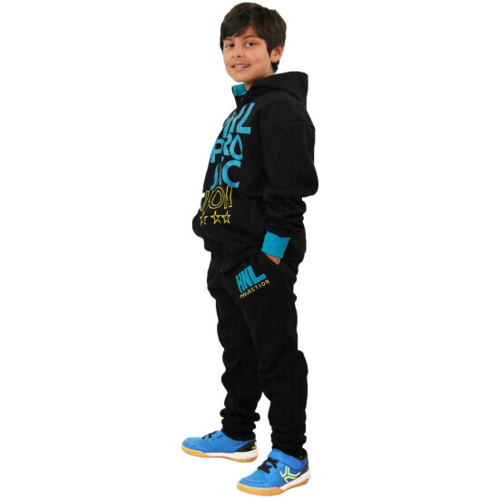 Kids Girls Boys Designer Tracksuit HNL Hooded Bottoms Joging Suit Age 7-13 Years image {4}