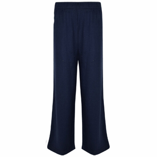 Kids Girls Boys Pyjamas Designer Plain Navy Contrast Sleeves Nightwear PJS 2-13Y image {4}