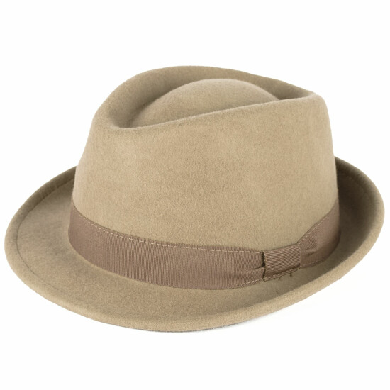 Elegant 100% Wool Trilby Hat Waterproof & Crushable Handmade in Italy image {2}