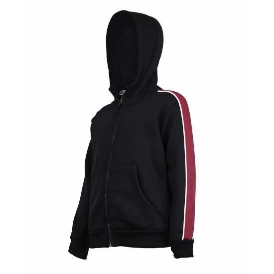 Kids Side Striped Outfit Girls Hooded Top or Joggers Boys Inner Fleece 3-14Years image {2}