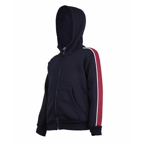 Kids Side Striped Outfit Girls Hooded Top or Joggers Boys Inner Fleece 3-14Years image {4}