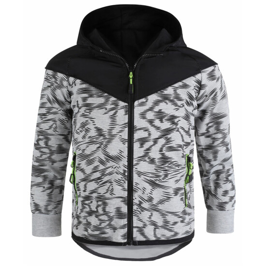 Kids Quilted Jumper or Trousers Hooded Scratch Print Neon Details Suit 3-16Years image {3}