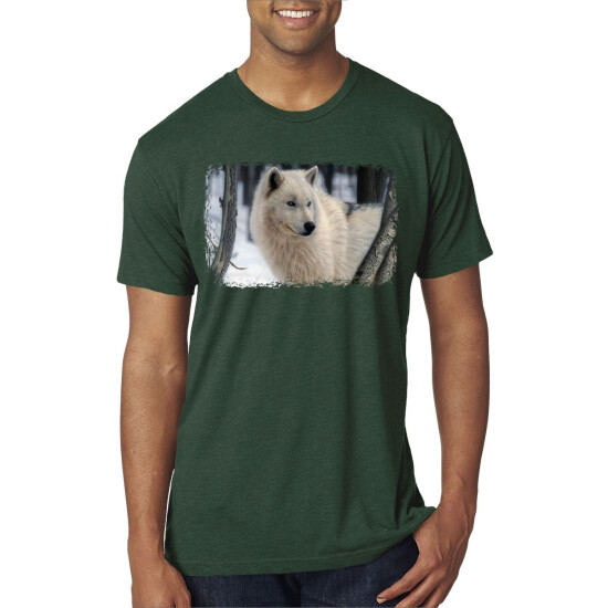 Arctic Prince Wolf Animal Mens Premium Tri Blend T-Shirt image {3}