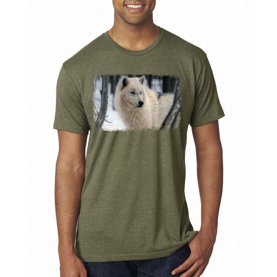 Arctic Prince Wolf Animal Mens Premium Tri Blend T-Shirt image {4}